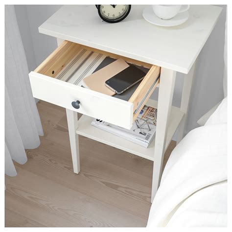 The bedside table with open and closed storage has a hole in the back for cables and matches perfectly with IDANS bed frames. . Ikea bedside table